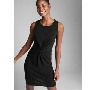 Gap Front Twist Black Sleeveless Dress